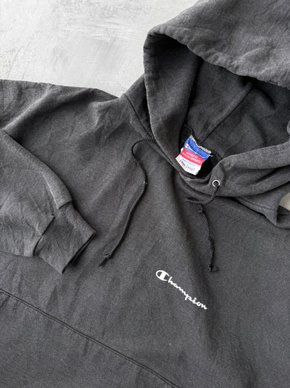 Champion Logo Hoodie Y2K - XXL