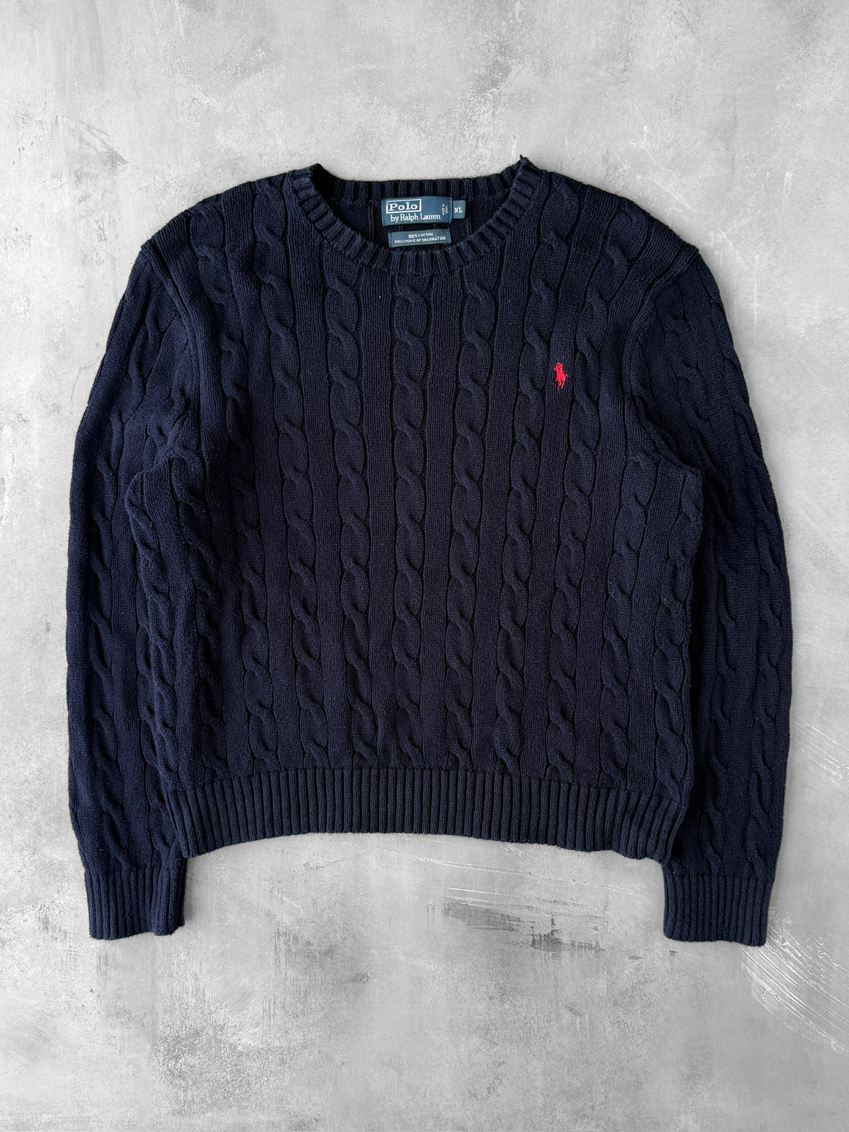 Polo Ralph Lauren Cable Knit Sweater Y2K - XL