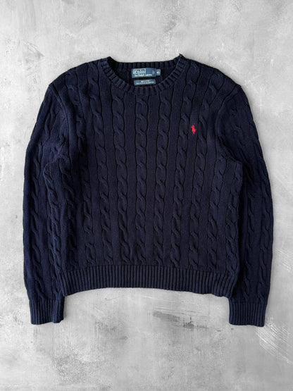 Polo Ralph Lauren Cable Knit Sweater Y2K - XL