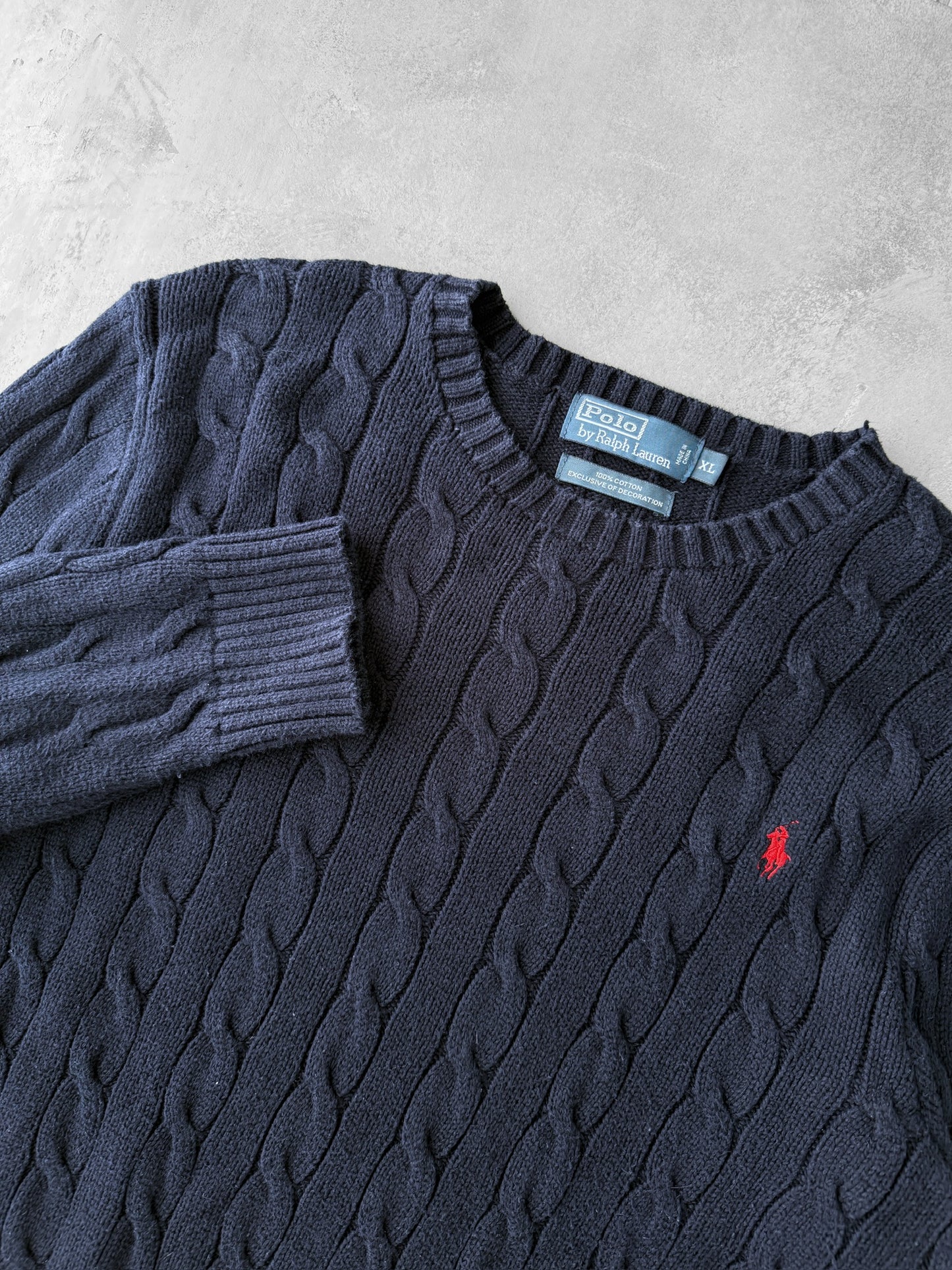 Polo Ralph Lauren Cable Knit Sweater Y2K - XL