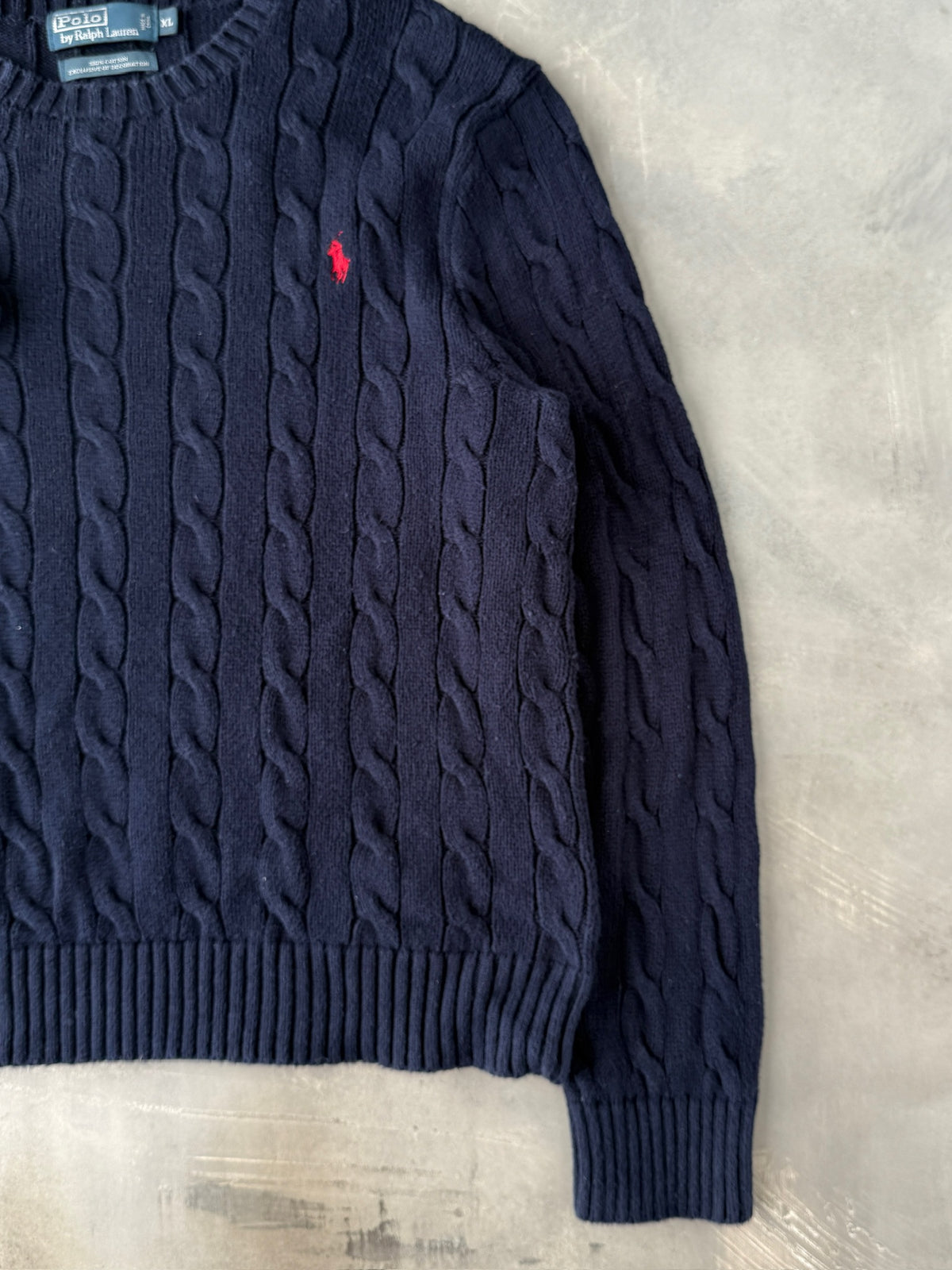 Polo Ralph Lauren Cable Knit Sweater Y2K - XL