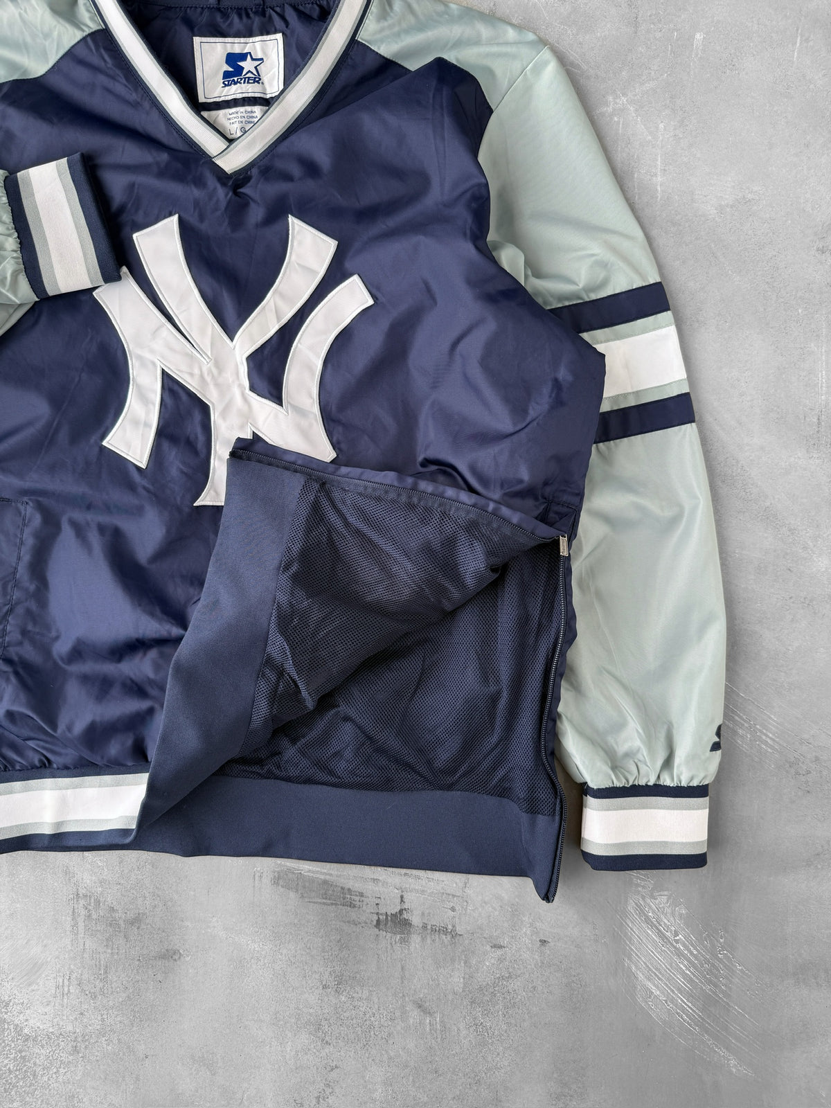 New York Yankees Pullover Jacket Y2K - Large