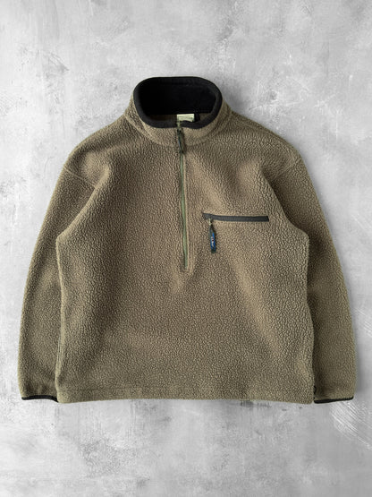 L.L. Bean Half Zip Fleece Jacket 90's - Large