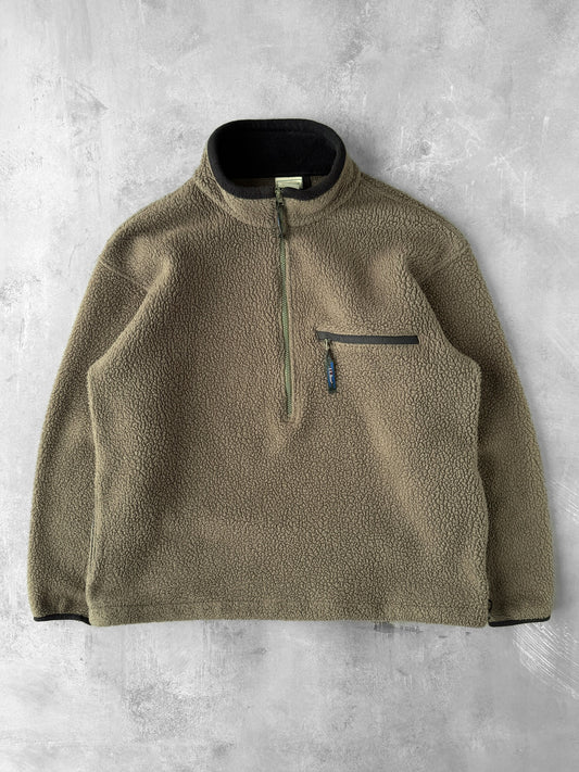 L.L. Bean Half Zip Fleece Jacket 90's - Large