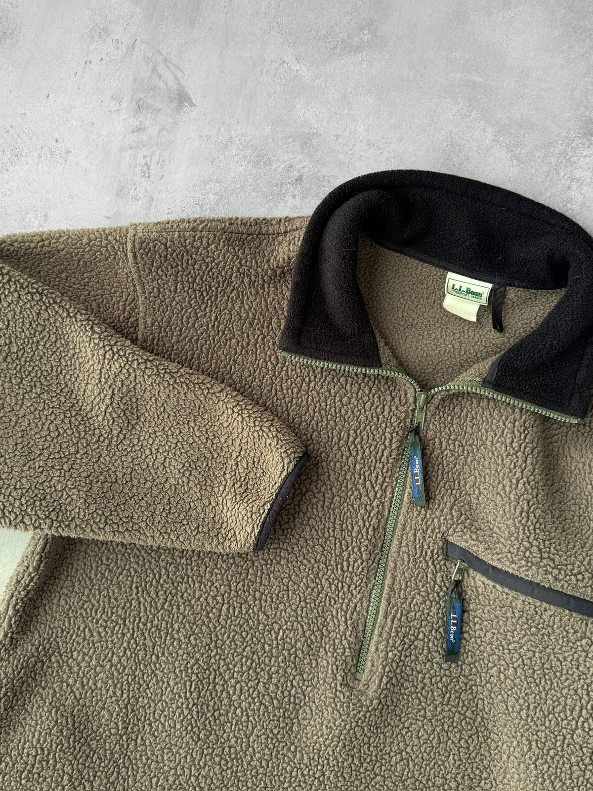 L.L. Bean Half Zip Fleece Jacket 90's - Large