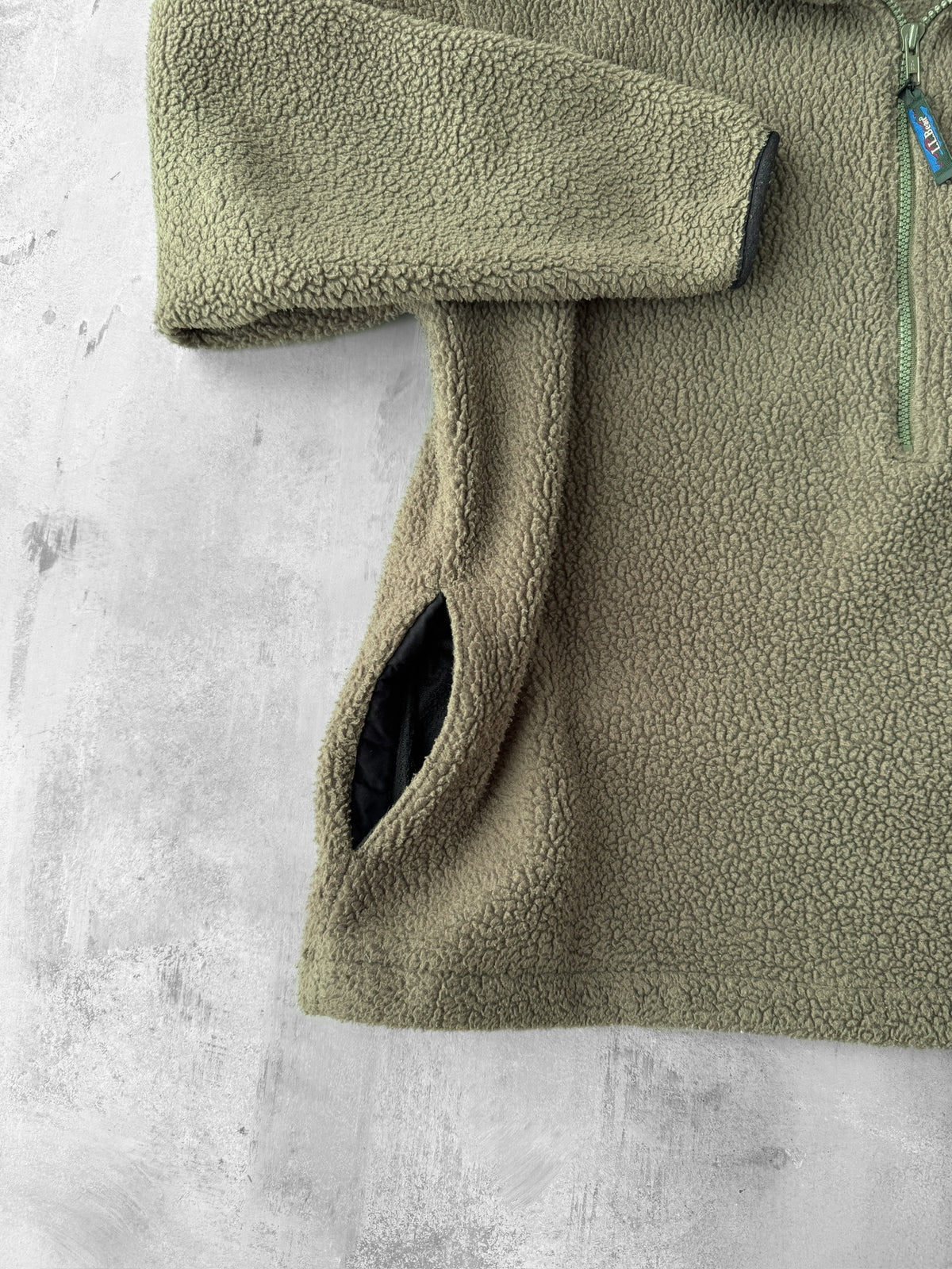 L.L. Bean Half Zip Fleece Jacket 90's - Large