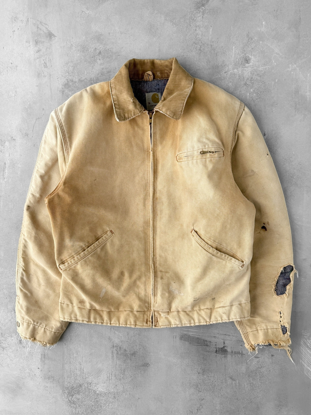Distressed Carhartt Detroit Jacket 80's - Small