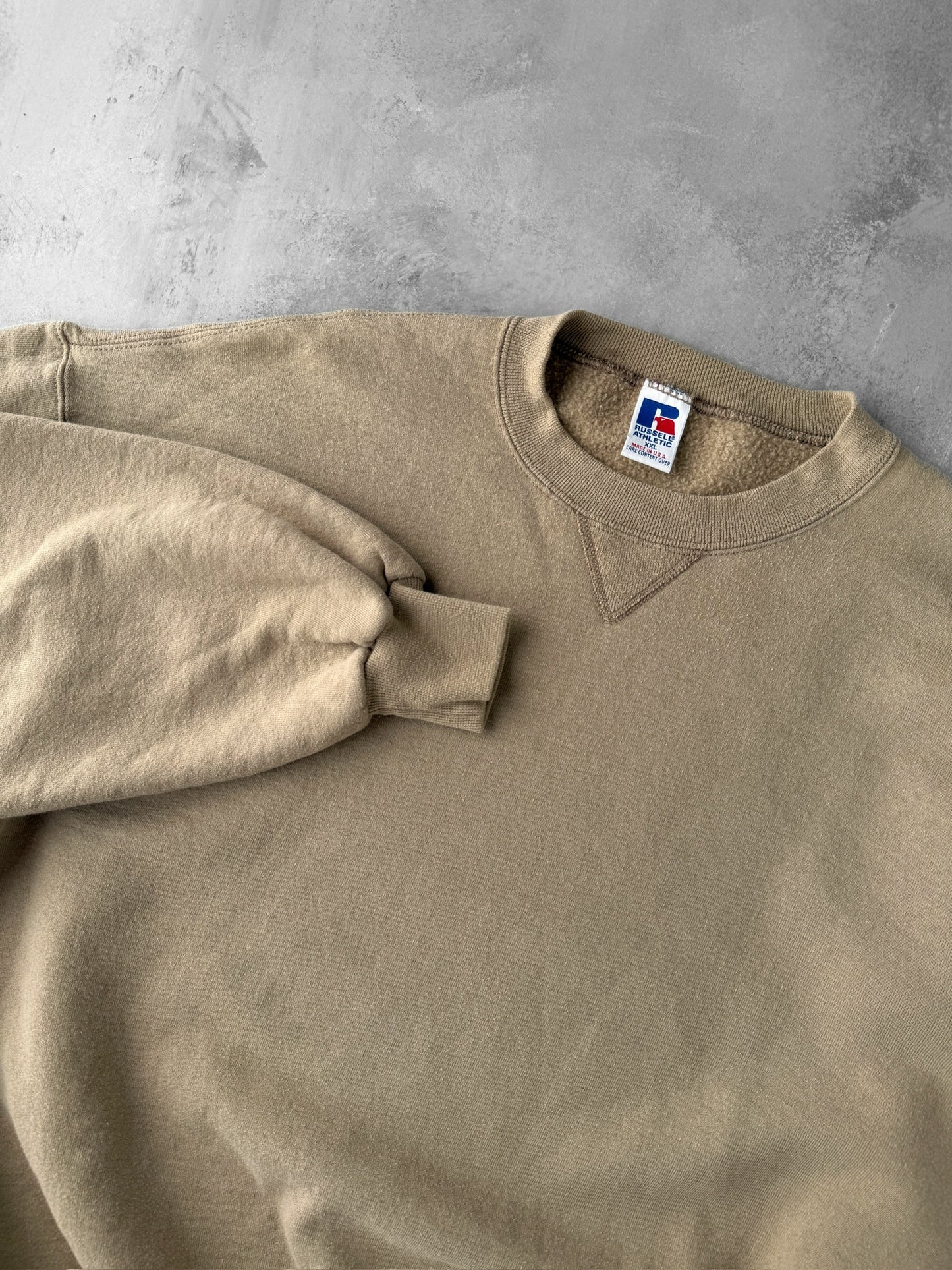 Tan Russell Athletic Sweatshirt 90's - XXL