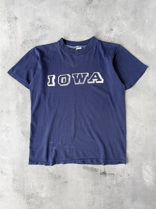Iowa Block Letter T-Shirt 80's - Small