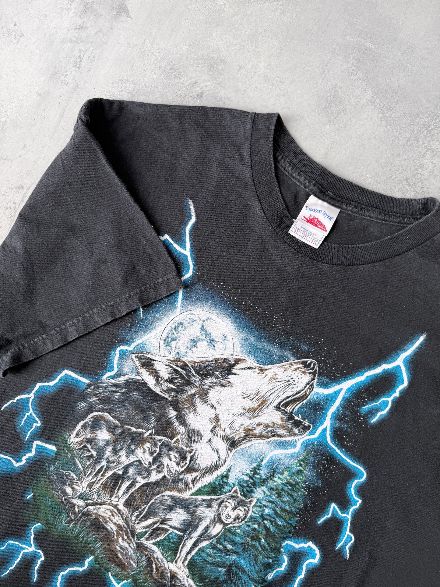 USA Thunder Wolf T-Shirt Y2K - XL