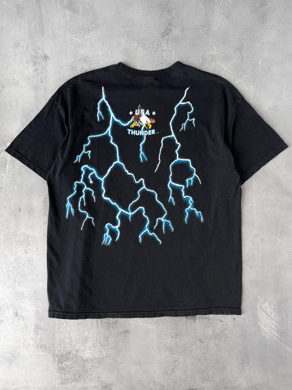 USA Thunder Wolf T-Shirt Y2K - XL