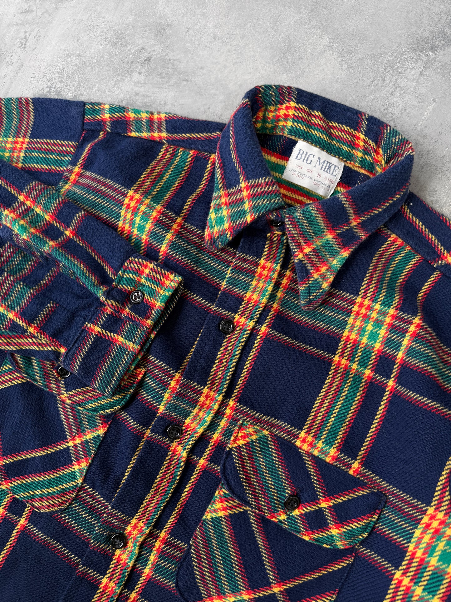 Plaid Work Shirt 80's - Medium