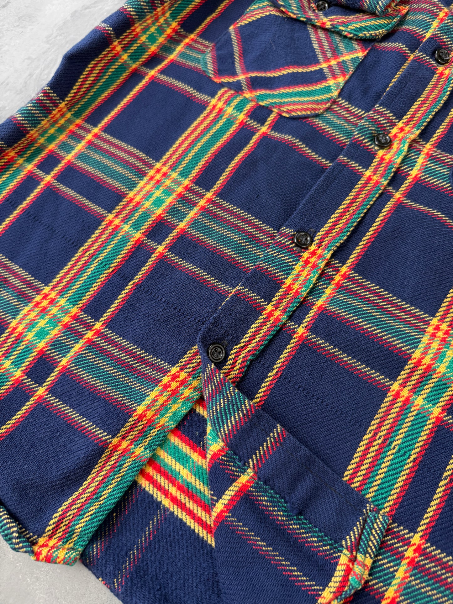 Plaid Work Shirt 80's - Medium