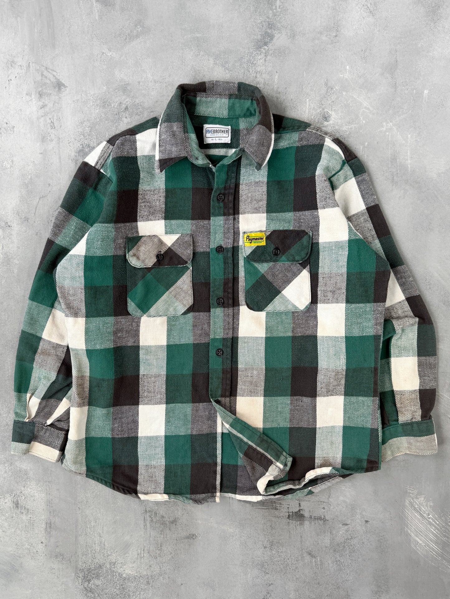 Plaid Work Shirt 90's - Large