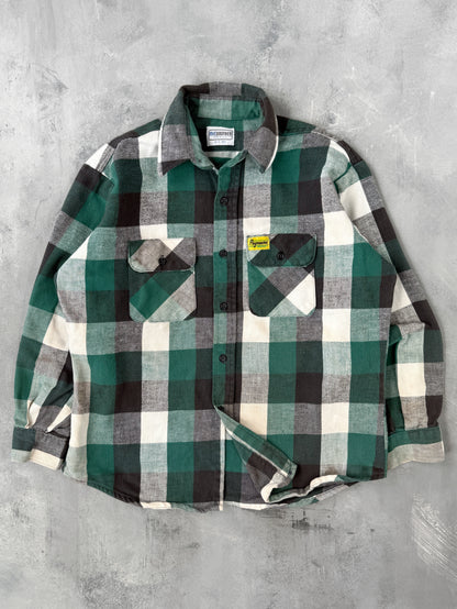Plaid Work Shirt 90's - Large