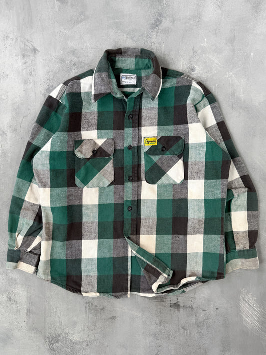 Plaid Work Shirt 90's - Large
