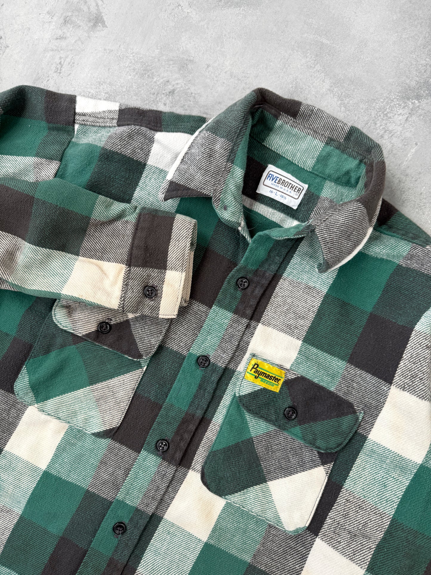 Plaid Work Shirt 90's - Large