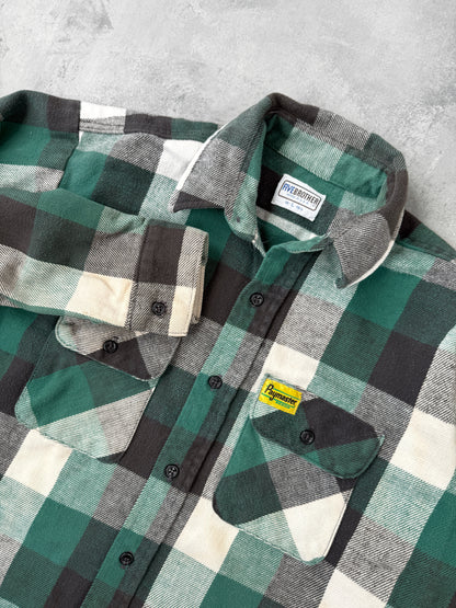 Plaid Work Shirt 90's - Large