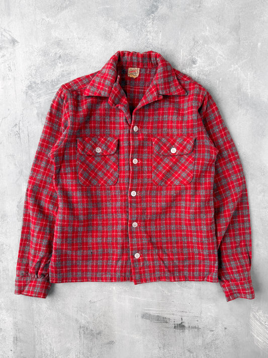 Plaid Wool Work Shirt 50's - XS