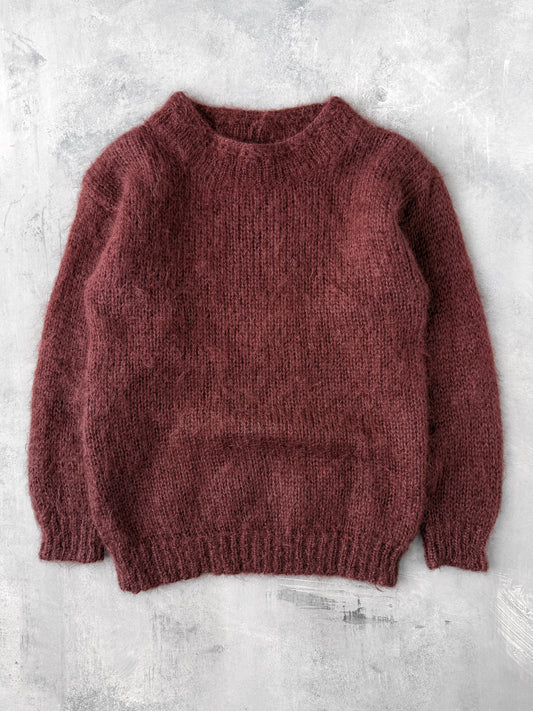 Mohair Blend Maroon Sweater 90's - Medium / Large