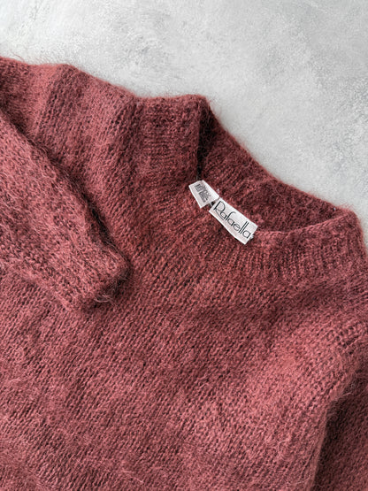 Mohair Blend Maroon Sweater 90's - Medium / Large