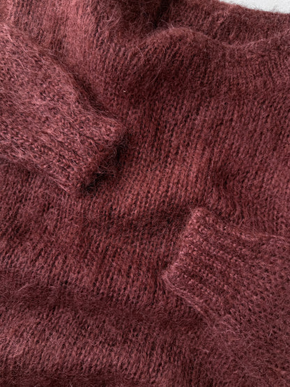 Mohair Blend Maroon Sweater 90's - Medium / Large