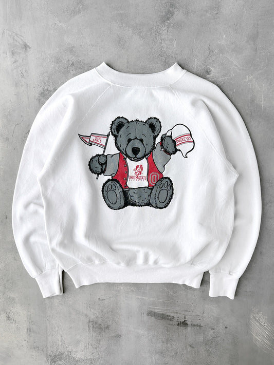 Ohio State Teddy Bear Sweatshirt 80's - Medium / Large