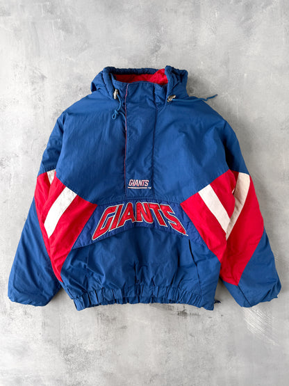 New York Giants Starter Puffer Pullover Coat 90's - Medium