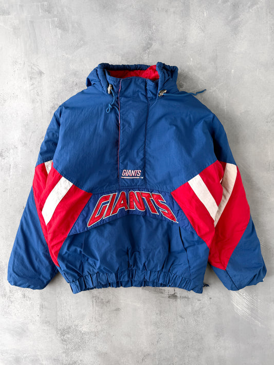 New York Giants Starter Puffer Pullover Coat 90's - Medium