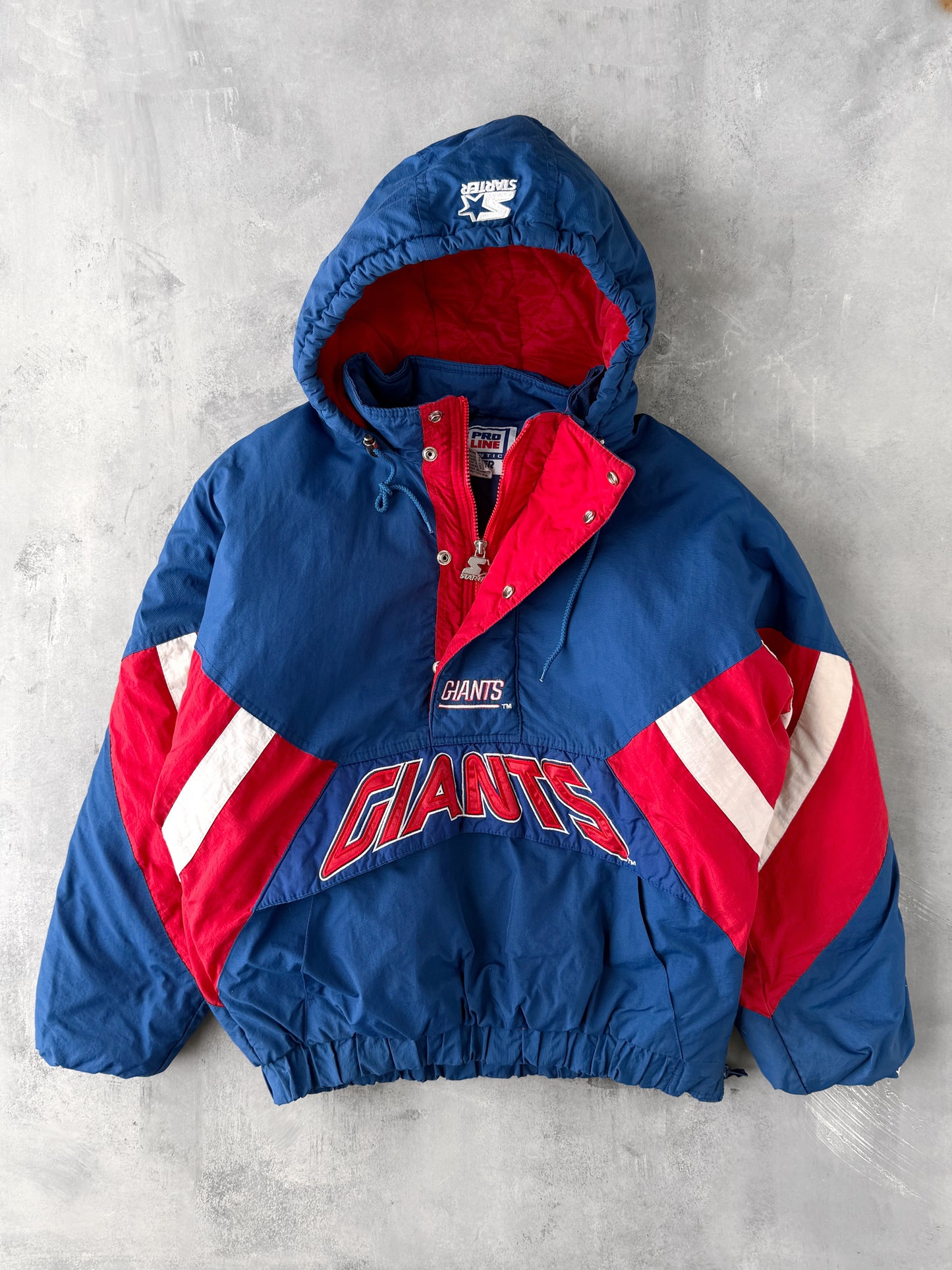New York Giants Starter Puffer Pullover Coat 90's - Medium