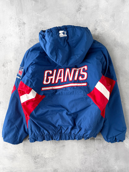 New York Giants Starter Puffer Pullover Coat 90's - Medium