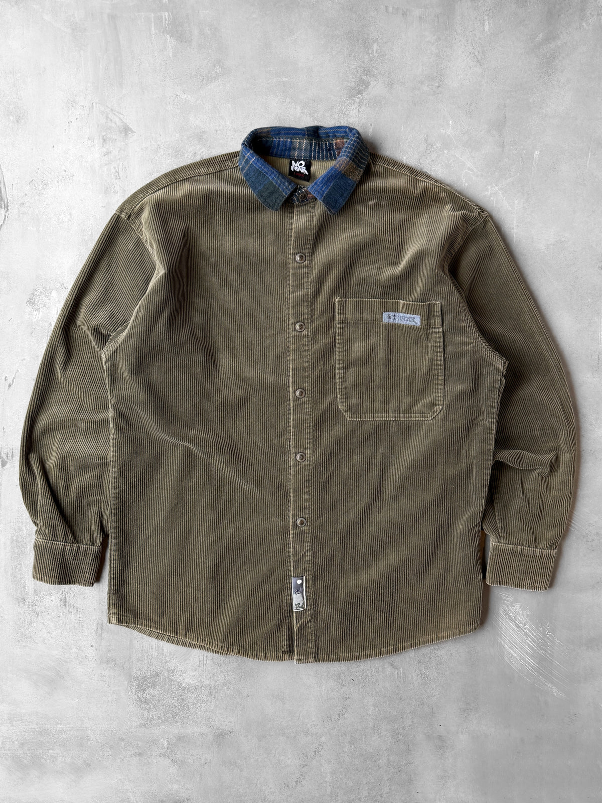 No Fear Corduroy Shirt Jacket 90's - Large