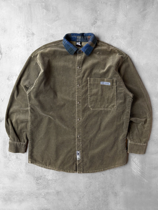 No Fear Corduroy Shirt Jacket 90's - Large