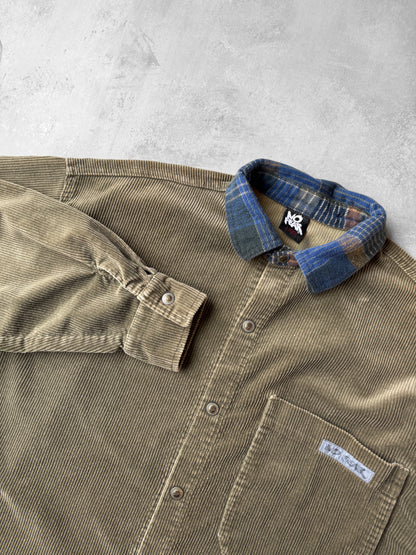 No Fear Corduroy Shirt Jacket 90's - Large