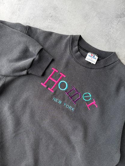 Homer, NY Sweatshirt 90's - Medium