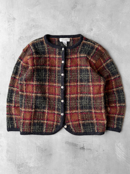 Tweed-Look Cardigan Jacket 90's - Size 18/20