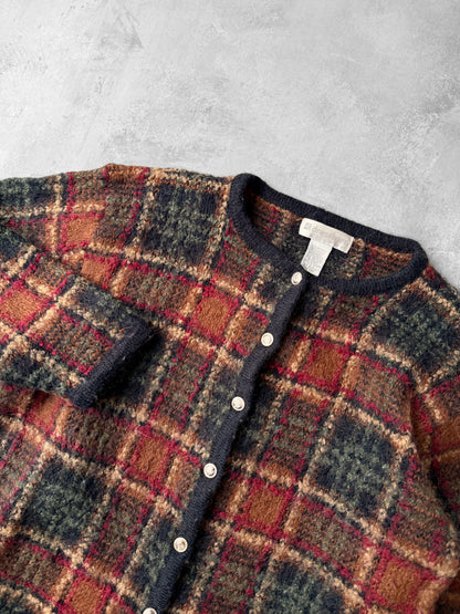 Tweed-Look Cardigan Jacket 90's - Size 18/20
