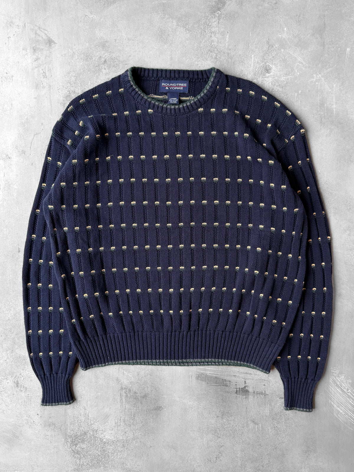 Patterned Cotton Sweater 90's - Large