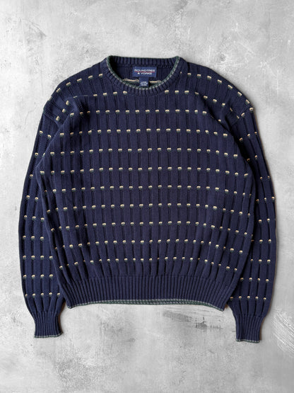 Patterned Cotton Sweater 90's - Large