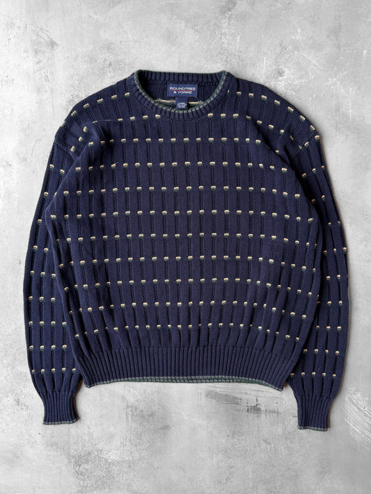 Patterned Cotton Sweater 90's - Large