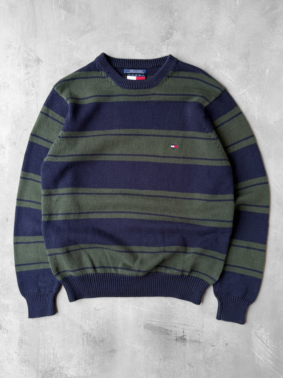 Tommy Hilfiger Striped Sweater 90's - Medium
