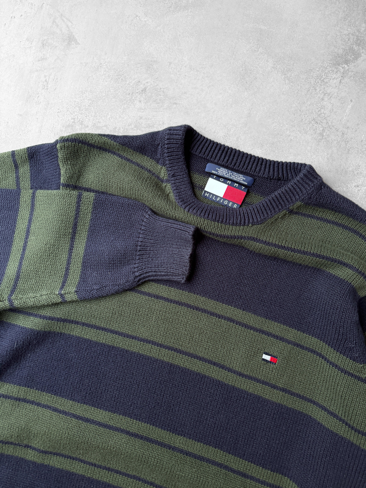 Tommy Hilfiger Striped Sweater 90's - Medium