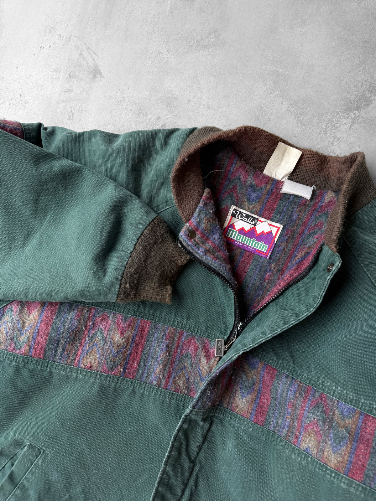 Blanket-Lined Workwear Bomber Coat 90's - XL