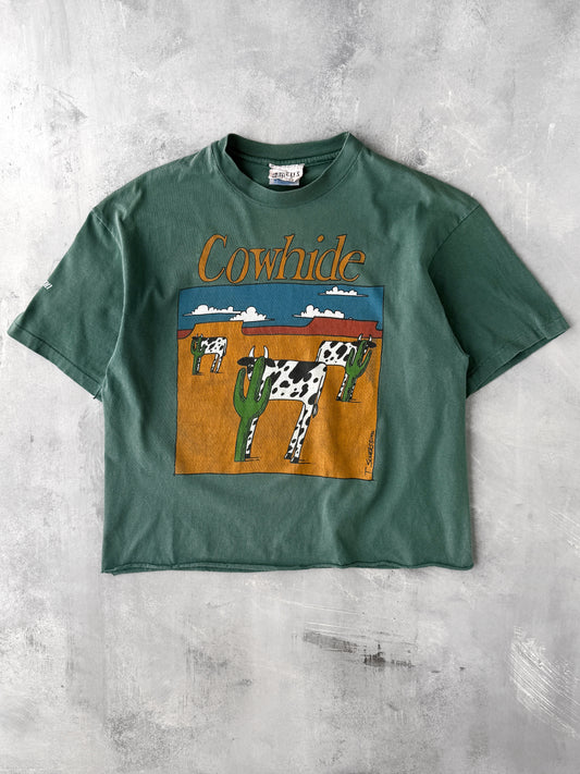 Cropped Cowhide Pun T-Shirt '92 - Large