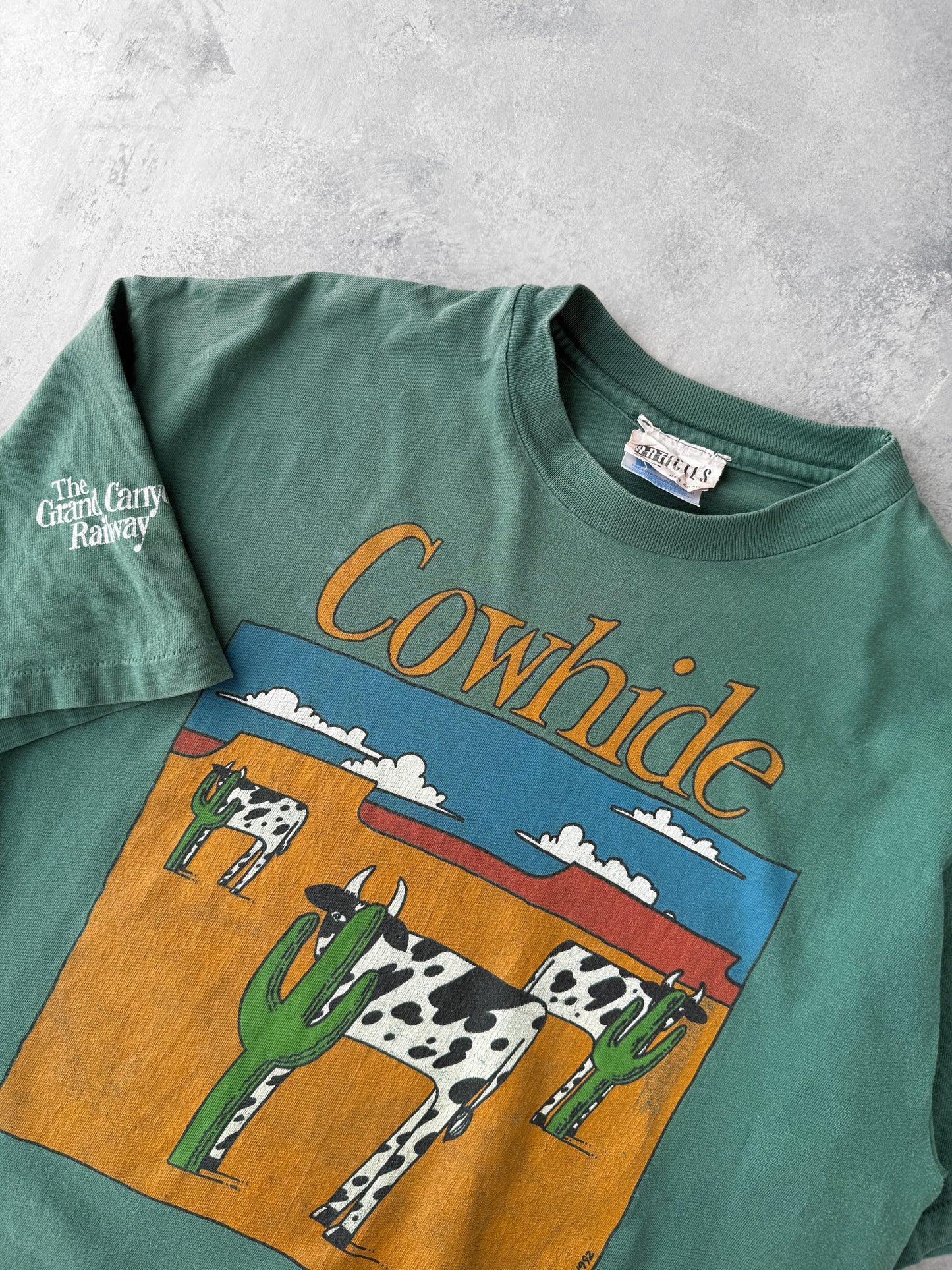 Cropped Cowhide Pun T-Shirt '92 - Large