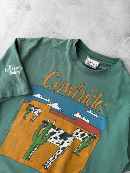 Cropped Cowhide Pun T-Shirt '92 - Large