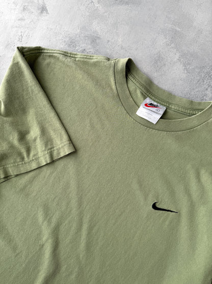 Olive Green Nike Essential T-Shirt 90's - Large / XL