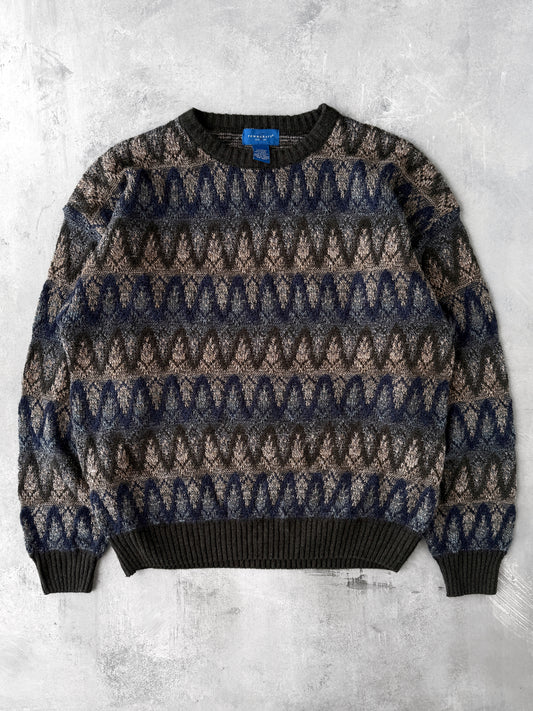 Patterned Sweater Y2K - XL