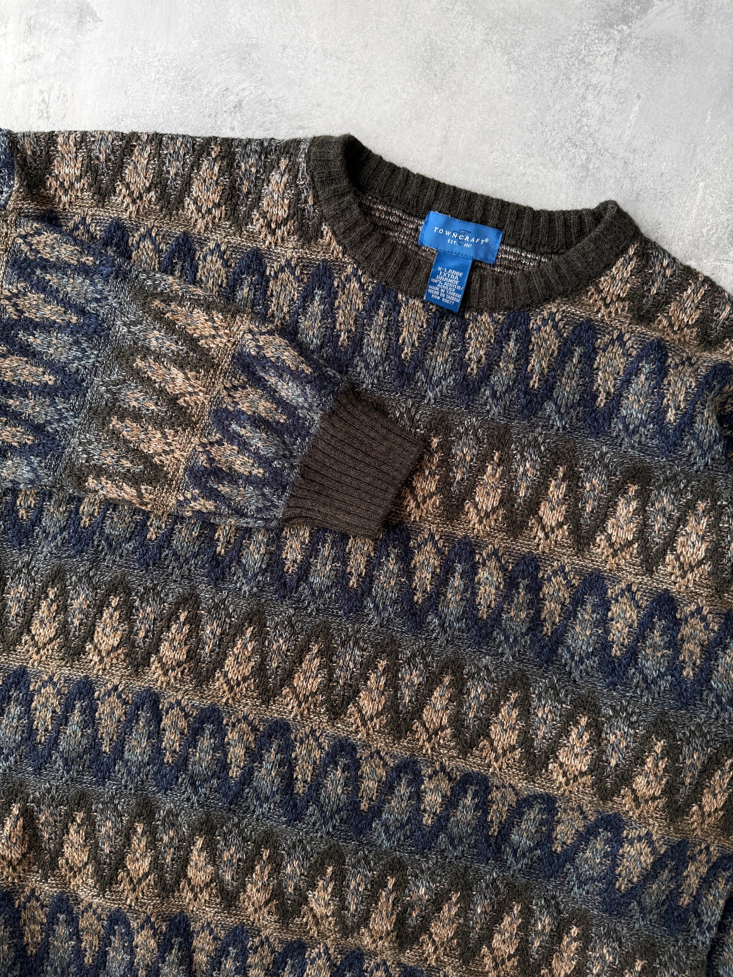 Patterned Sweater Y2K - XL