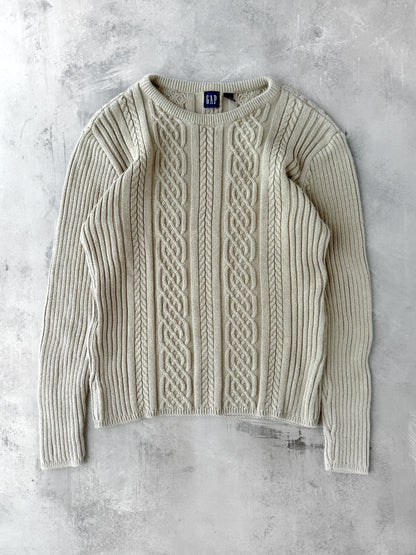 GAP Cable Knit Sweater Y2K - Large